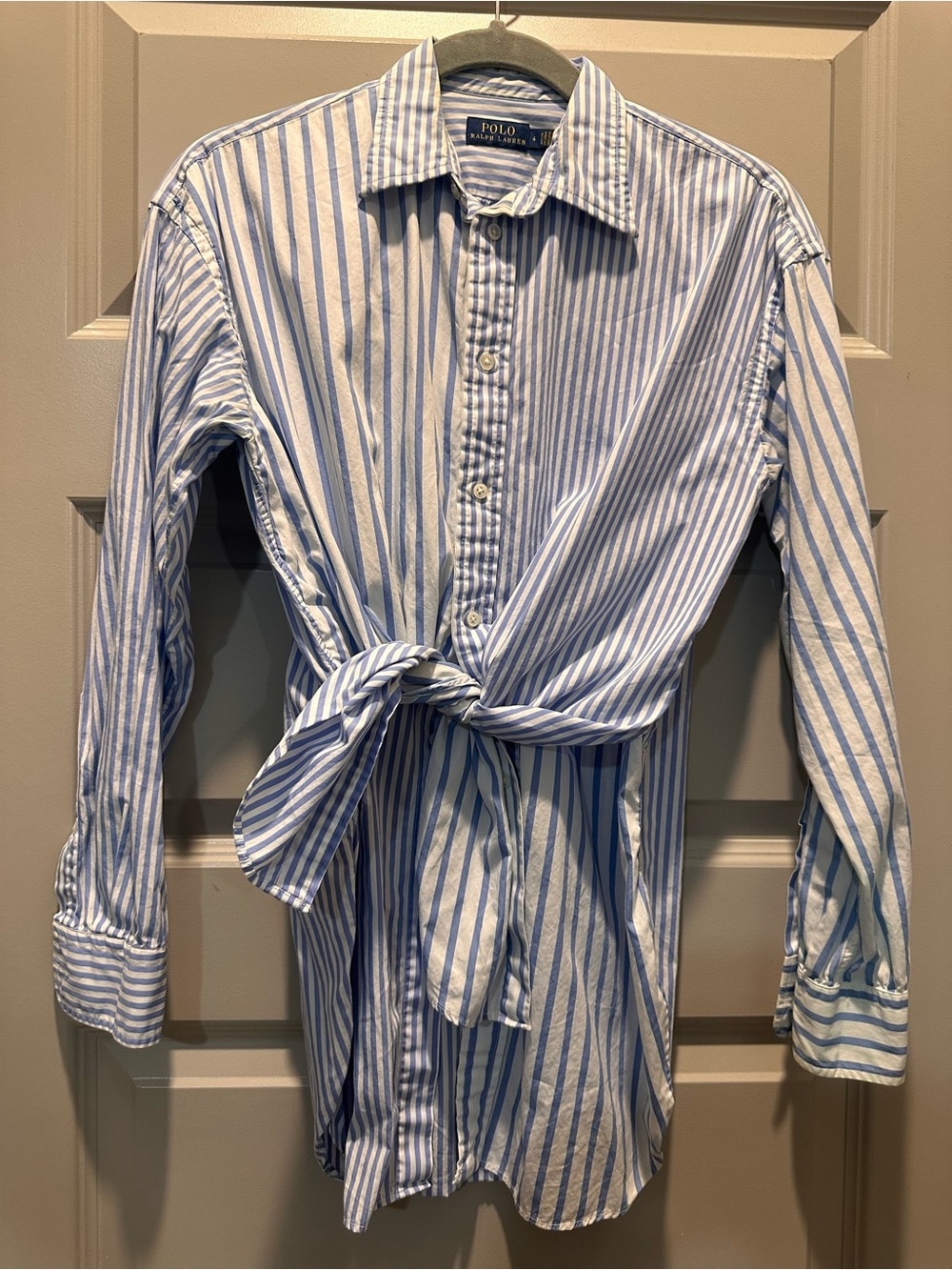 Ralph Lauren Blue & White Striped Men's Button-Down Shirt